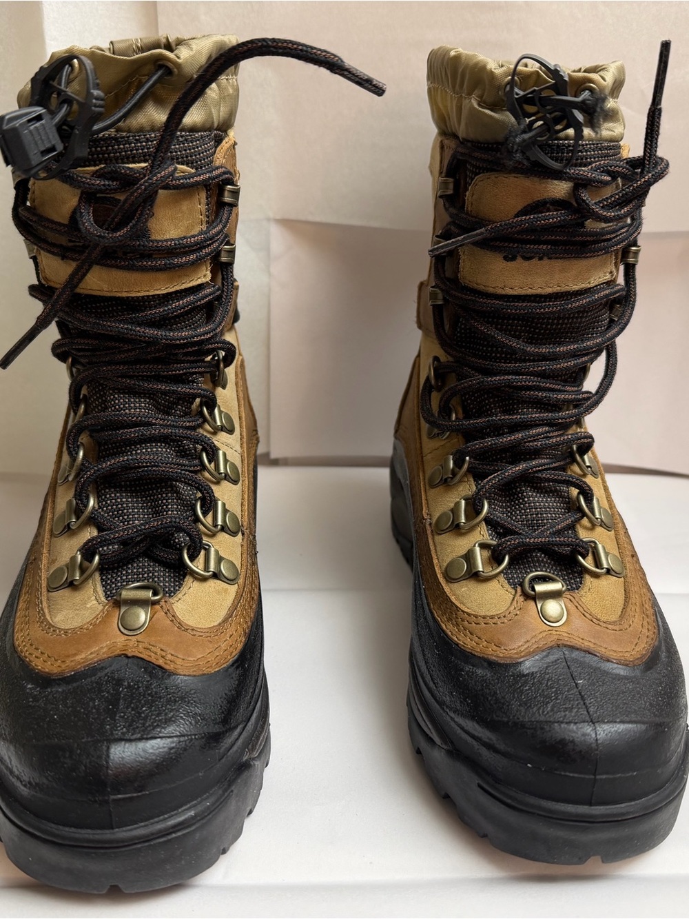 Sorel Brown and Tan Waterproof Lace-Up Snow Boots